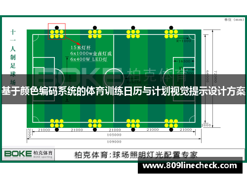 基于颜色编码系统的体育训练日历与计划视觉提示设计方案